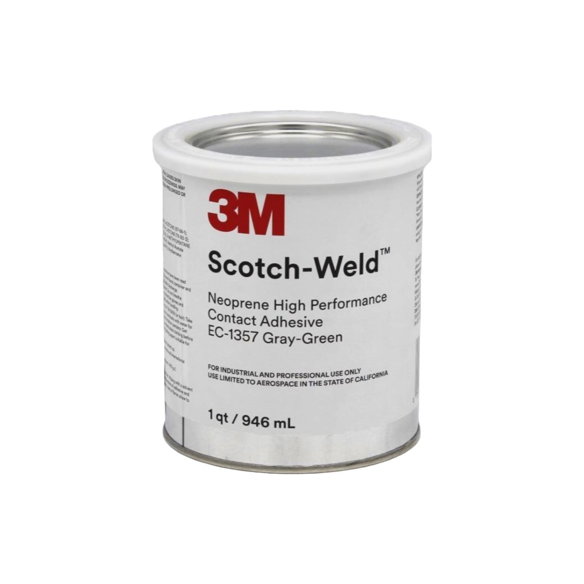3M 021200-19891 Scotch-Weld EC-1357 Gray-Green Neoprene High Performance Contact  Adhesive - Pint Can at